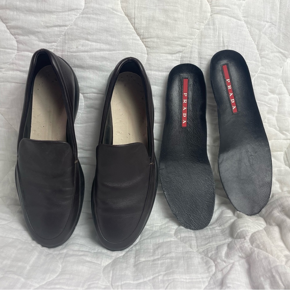 Prada Men's Leather Clogs Slip On - Picture 6 of 7